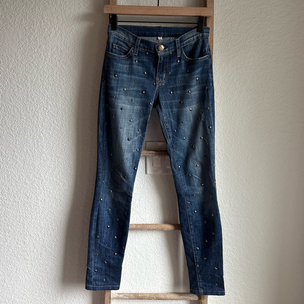 Current/Elliott The Ankle Skinny Cheville Studded Jeans sz: 24/0